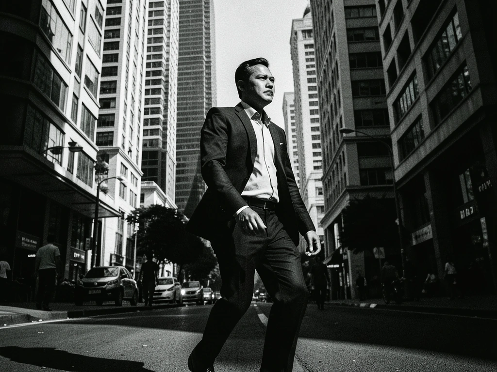 Professional navigating Jakarta business district